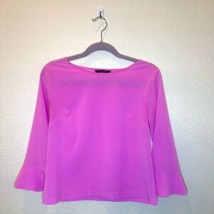BANANA REPUBLIC - Women’s Pink 3/4 Sleeve Rounded Neck Blouse - XS